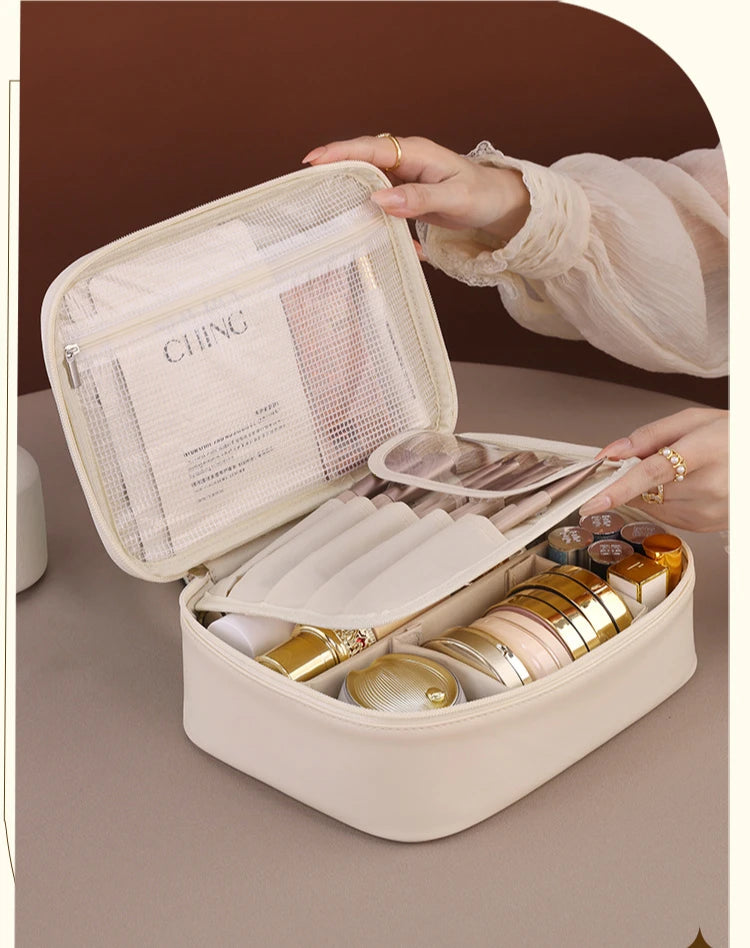 New Women's Cosmetic Bag Portable Storage Bag Large Capacity Luxury Makeup Bag Travel Organizer Essentials Toiletry Bags - Smarsty
