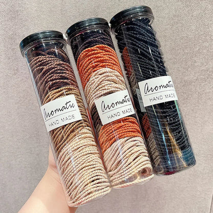 100Pcs Elastic Hair Ties Non Slip Seamless All Match Rings - Smarsty