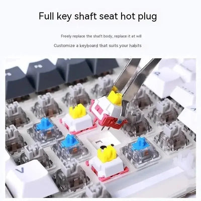 87 Key Mechanical Keyboard Tri Mode Wireless RGB Gasket - Smarsty