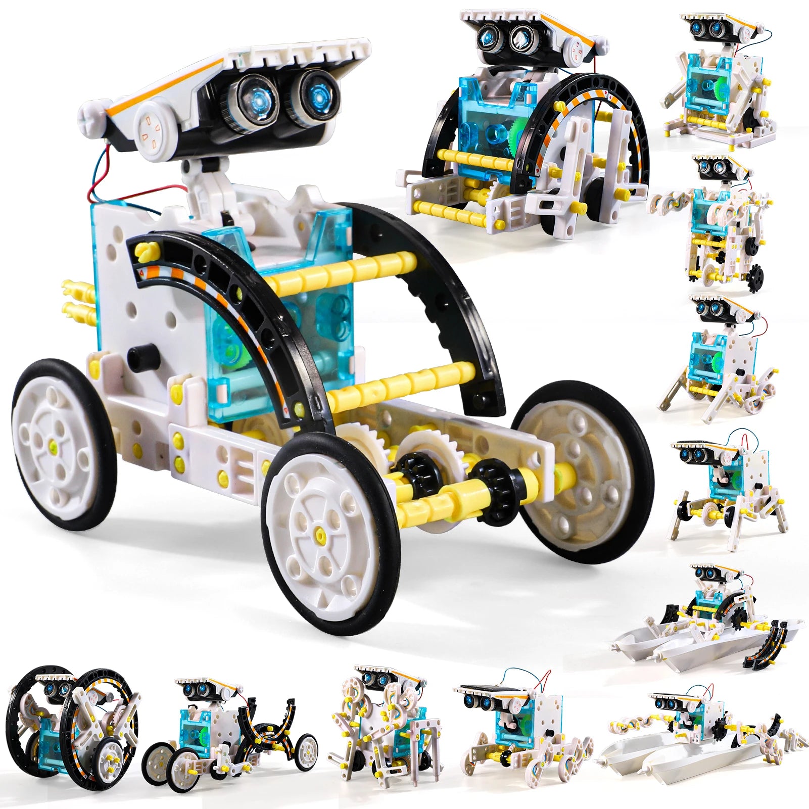 12-In-1 Stem Solar Robot Kit Toys Gifts For Kids 3-8 Years Old Educational Building Science Experiment Set Birthday Gifts Boys