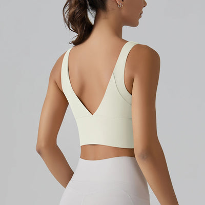 Yoga Bra Underwear Women Summer Shockproof Bra Beautiful Back Sports Running External Wear Training Fitness Yoga Tank Top Bra - Smarsty
