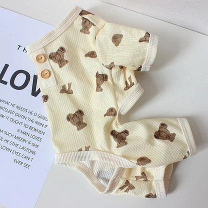 Comfortable Cotton Dog Jumpsuit for Spring Summer - Smarsty