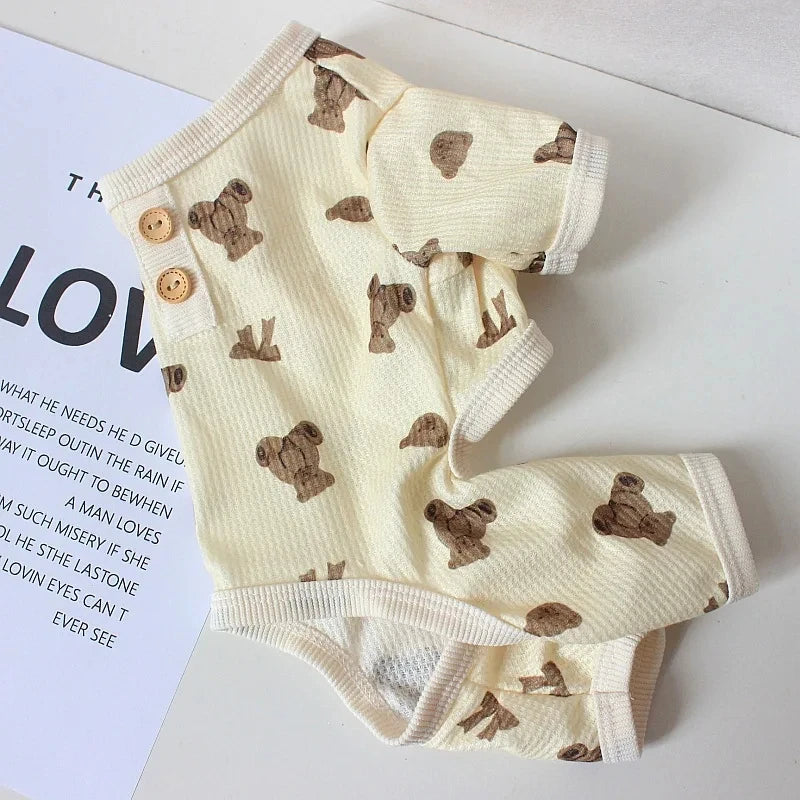 Comfortable Cotton Dog Jumpsuit for Spring Summer - Smarsty
