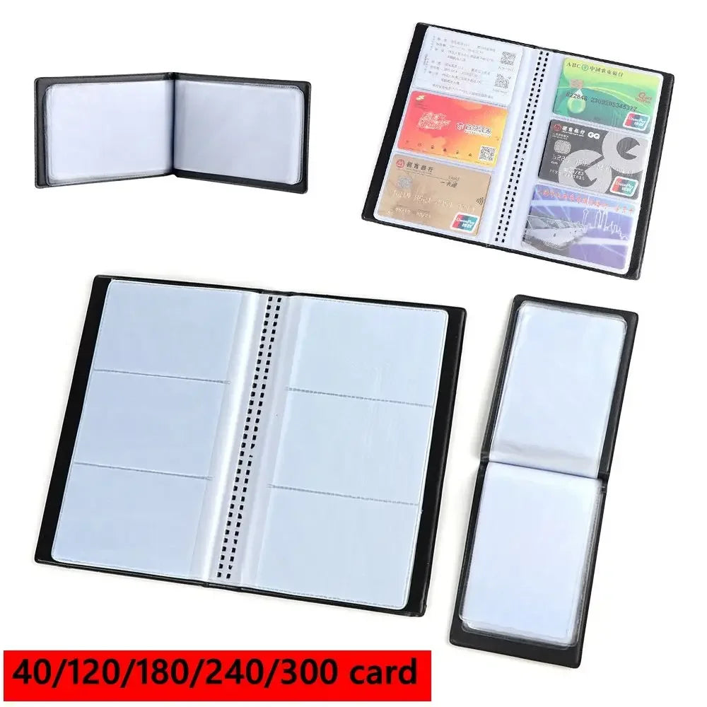40/120/180/240/300 Cards ID Credit Card Holder Book Case Organizer Leather Business Cards ID Credit Card Holder Case Cards Album