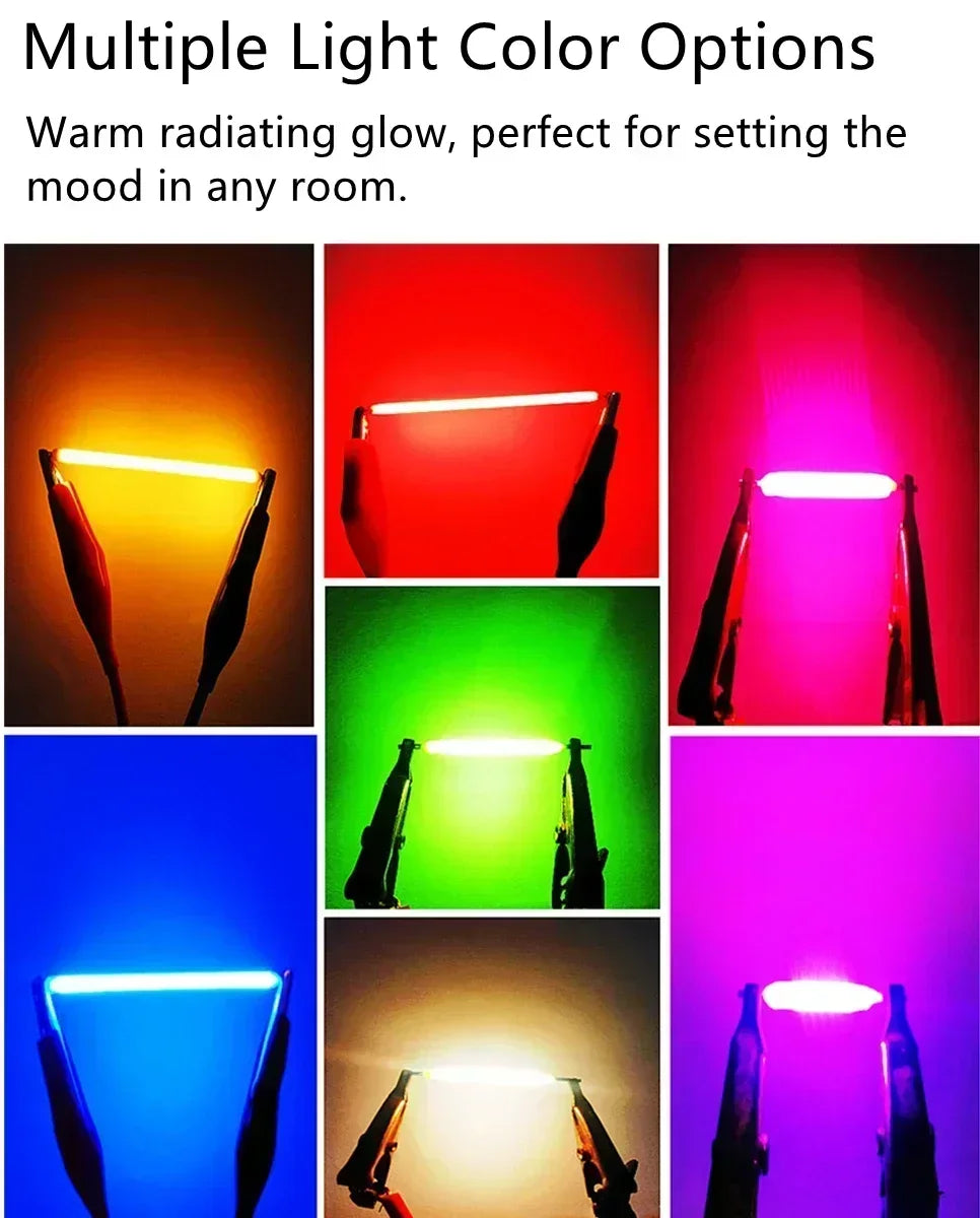 5~100PCS Per Box 3V 38mm LED Filament Multicolour COB Edison Bulb Lamp Incandescent Light Diodes Accessories Holiday Lighting - Smarsty