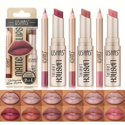 Ushas 12 Color Matte Lipstick Set Long Lasting Waterproof - Smarsty