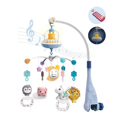 Musical Baby Crib Mobile with Lights Music Projection for Infants Remote Control Crib Toys for Newborn Baby Mobile for Crib Toys - Smarsty