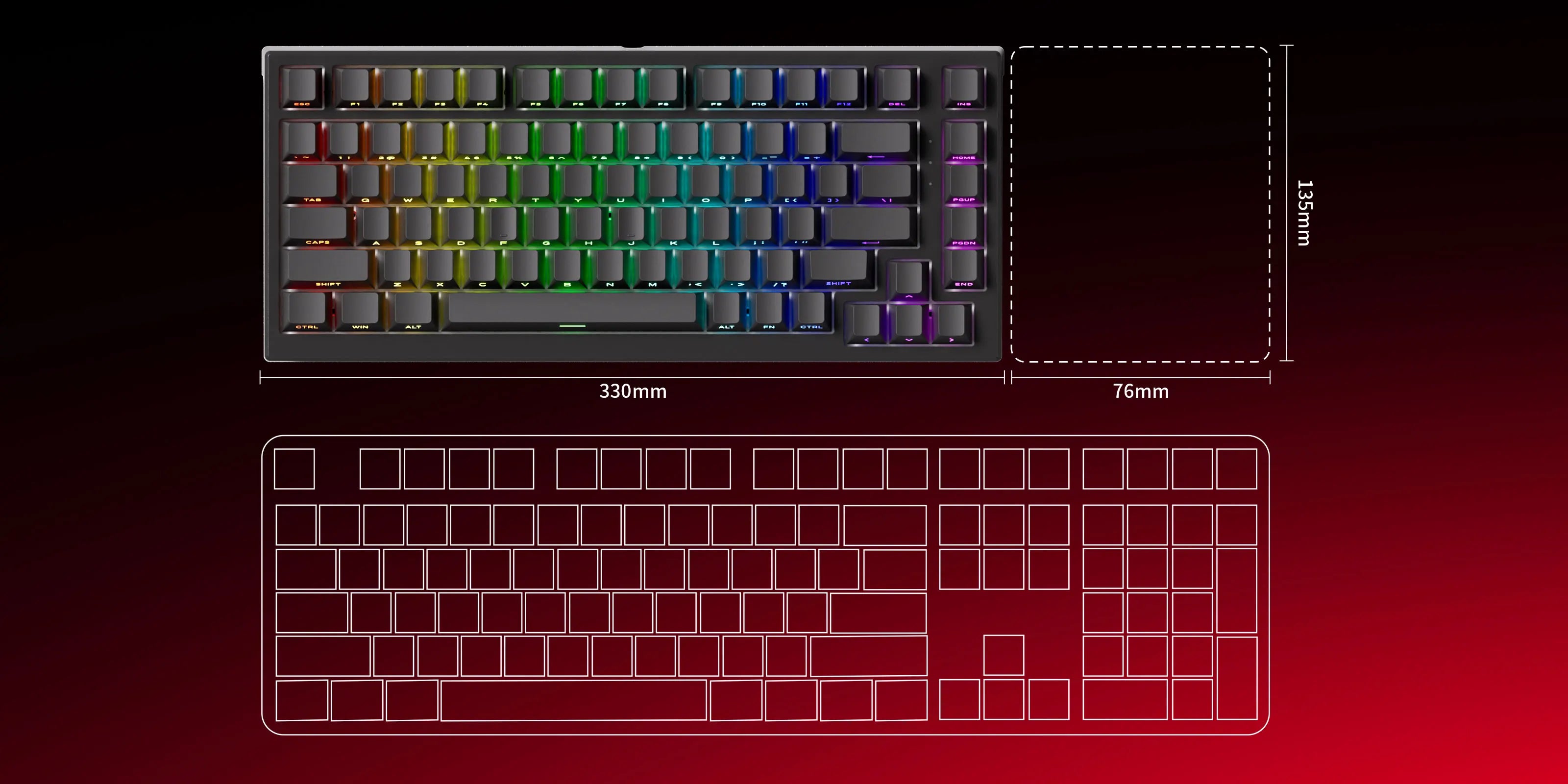 75 Percent Keyboard With Magnetic Switch For Gaming