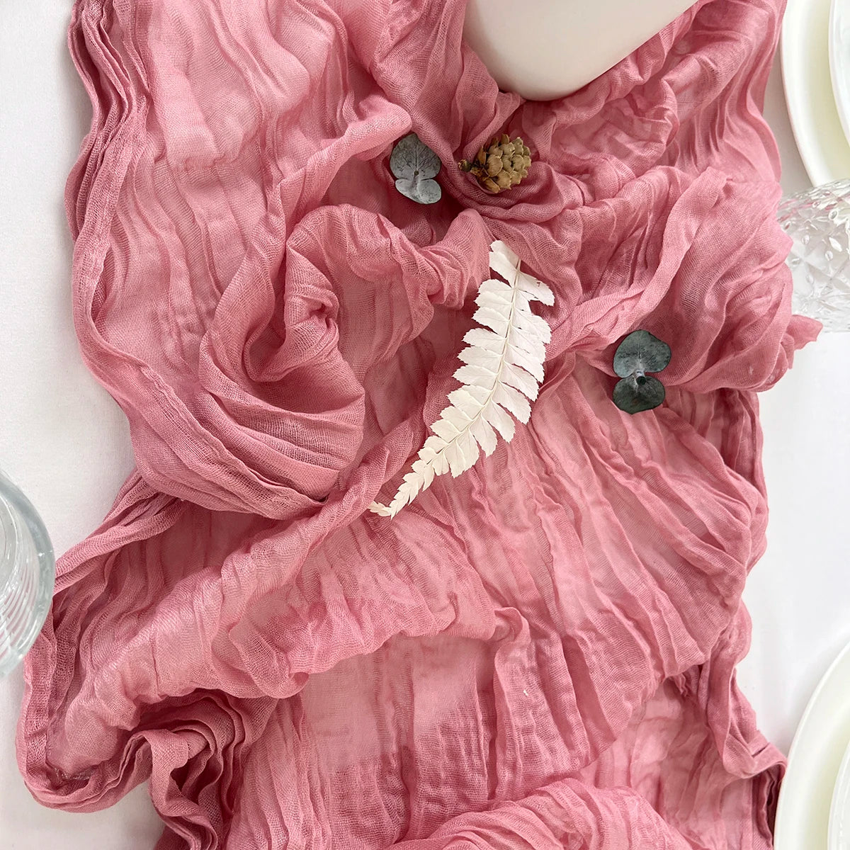 Semi-Sheer Gauze Table Runner for Elegant Events - Smarsty