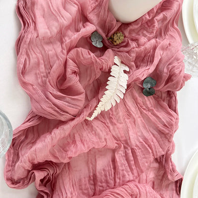 Semi-Sheer Gauze Table Runner for Elegant Events - Smarsty