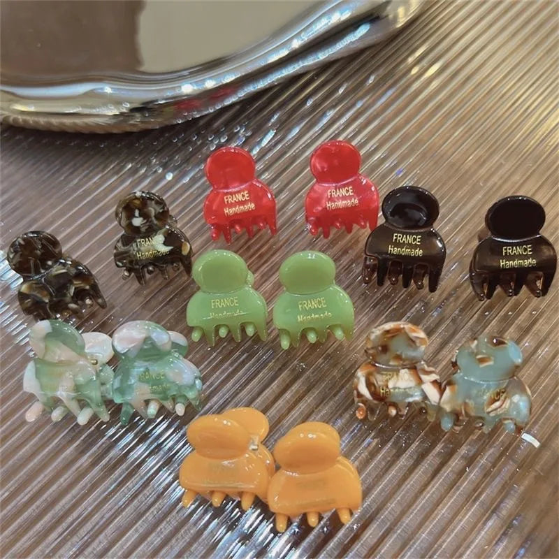 Mini Acetate Hair Claw Clips For Girls Cute Lightweight Grip - Smarsty