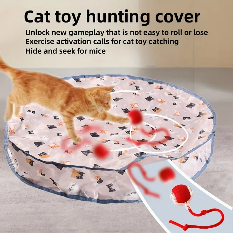 Automatic Rolling Cat Ball Toy with Rechargeable Faux Tail - Smarsty