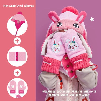 Kids Winter Hat Scarf Set Dinosaur Unicorn Style Gear - Smarsty