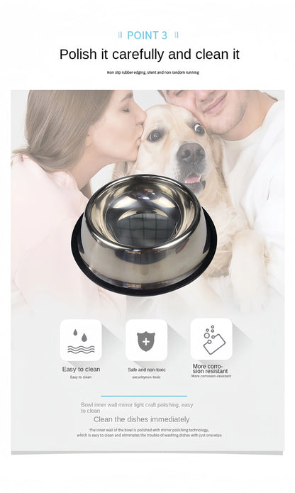 Durable Stainless Steel Pet Feeding Bowl Easy To Clean - Smarsty