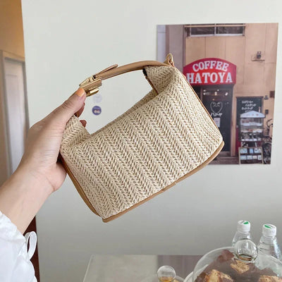Straw Handbag Crossbody Tote For Summer Beach Style - Smarsty
