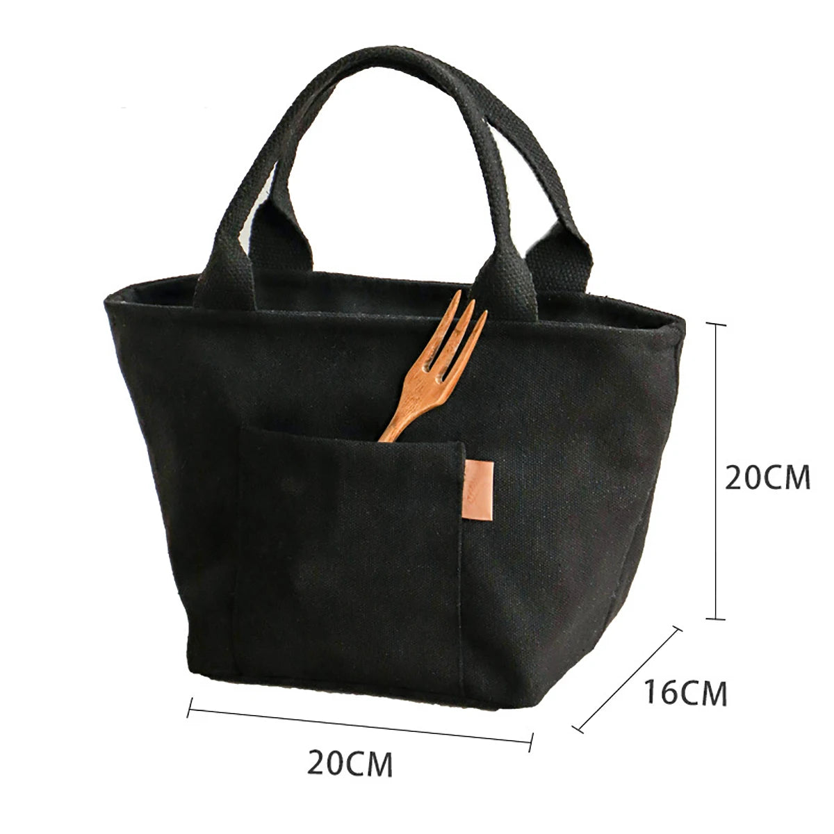 Canvas Insulated Lunch Bag With Zipper Travel Easy Clean - Smarsty