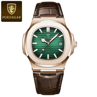 Luxury Waterproof Square Men's Quartz Watch with Luminous Dial - Smarsty