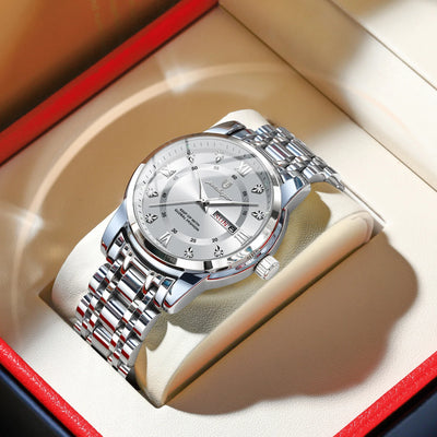 POEDAGAR Luxury Waterproof Men's Watch with Luminous Dial - Smarsty