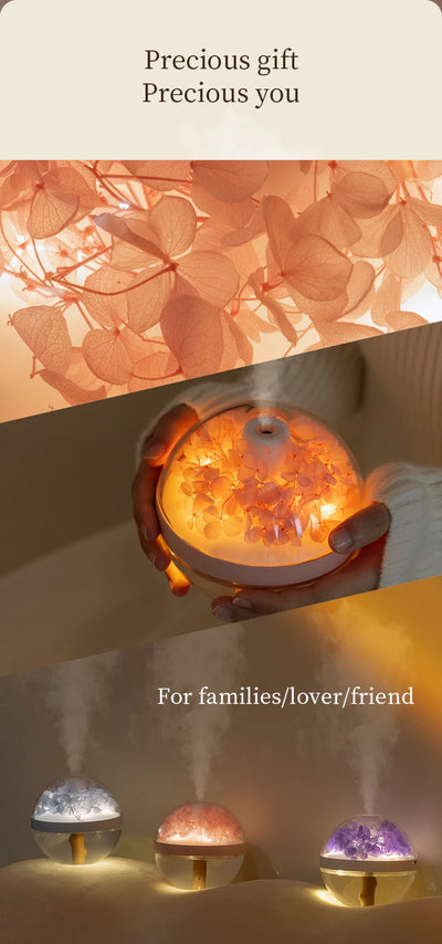 USB Rechargeable 270ML Air Humidifier with LED Light - Smarsty