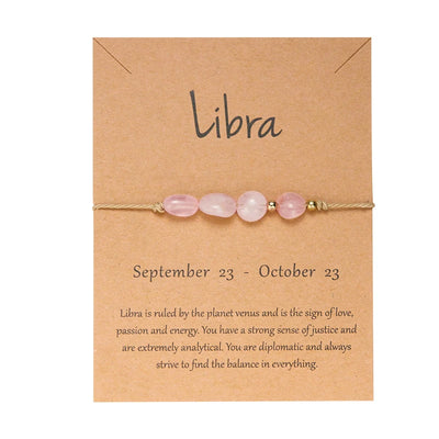 12 Constellation Natural Stone Beads Bracelets for Zodiac Signs - Smarsty