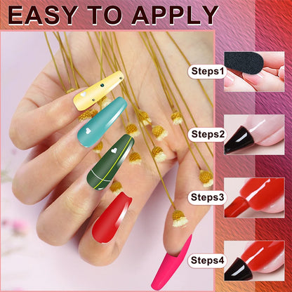 Professional Gel Nail Polish Kit with UV LED Dryer - Smarsty