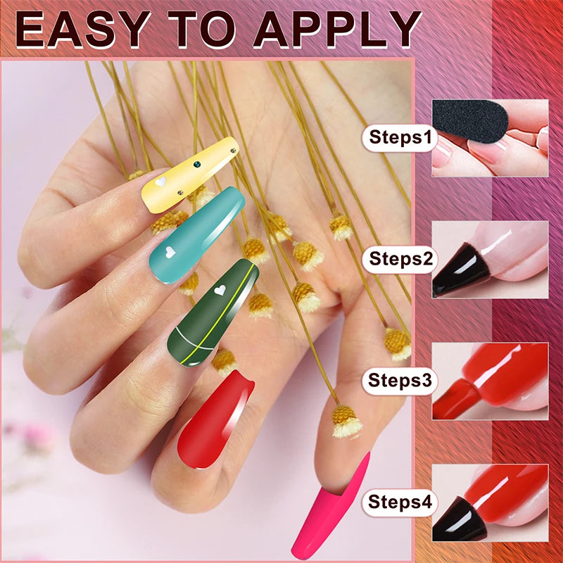 Professional Gel Nail Polish Kit with UV LED Dryer - Smarsty