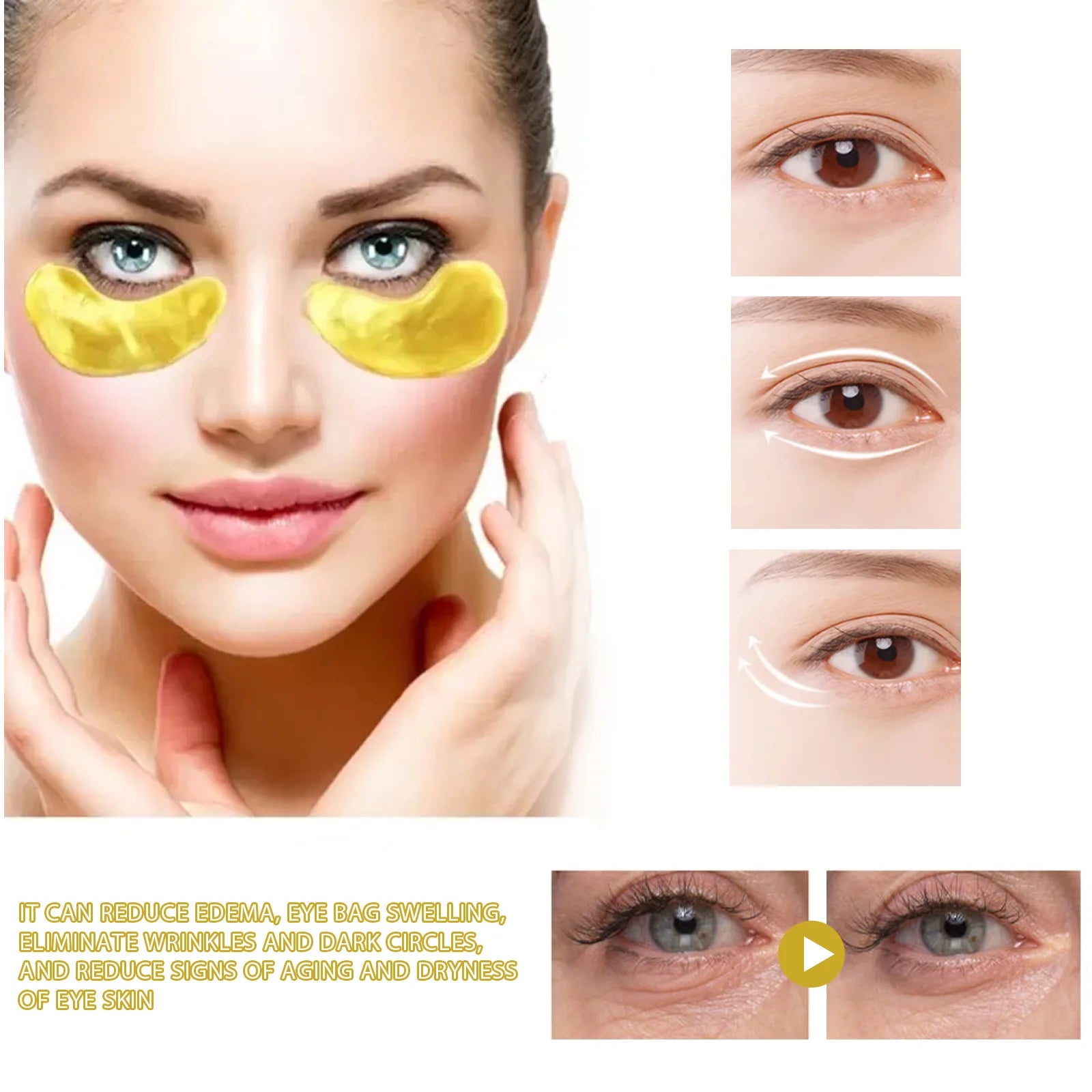 EELHOE 24k Gold Under Eye Patches for Anti-Aging - Smarsty