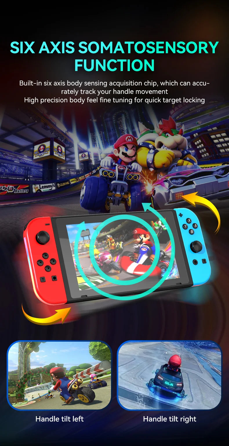 BT 5.2 RGB LED Joy Controller for Nintendo Switch - Smarsty