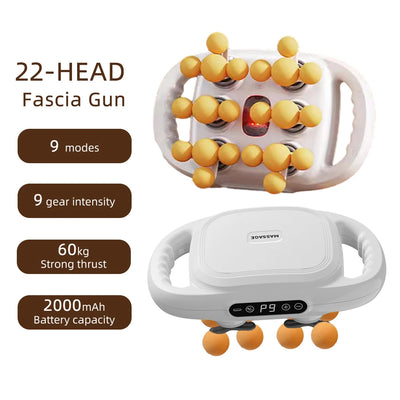 16-Head Fascia Gun High-Frequency Vibration Body Massage Gun Back and Waist Massager Neck Shoulder Massager Muscle masajeador - Smarsty
