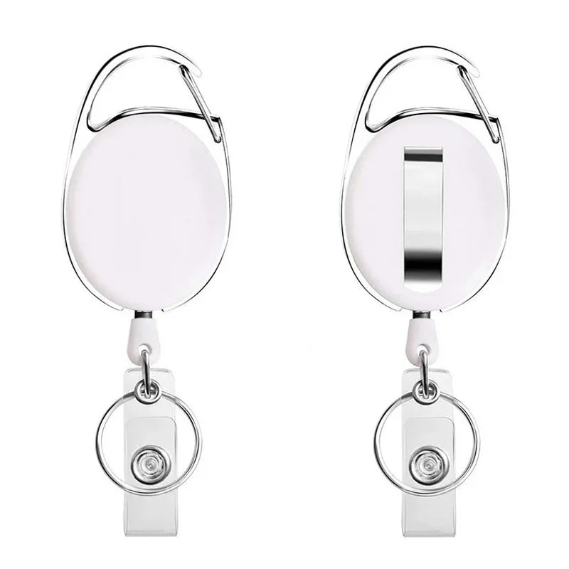 Retractable Badge Reel with Card Holder Reel Clip Key Ring Retractable ID Card Holder Key Chain Holders for Office Name Tag