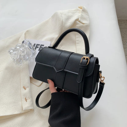 Versatile PU Leather Shoulder Bag For Women Square Satchel - Smarsty