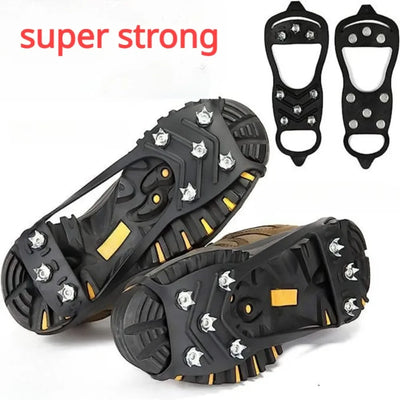 8 Teeth Ice Gripper Spike for Shoes Winter Outdoor Anti-Slip Hiking Mountain Climbing Ice Snow Crampons Anti-slip Shoe Covers - Smarsty