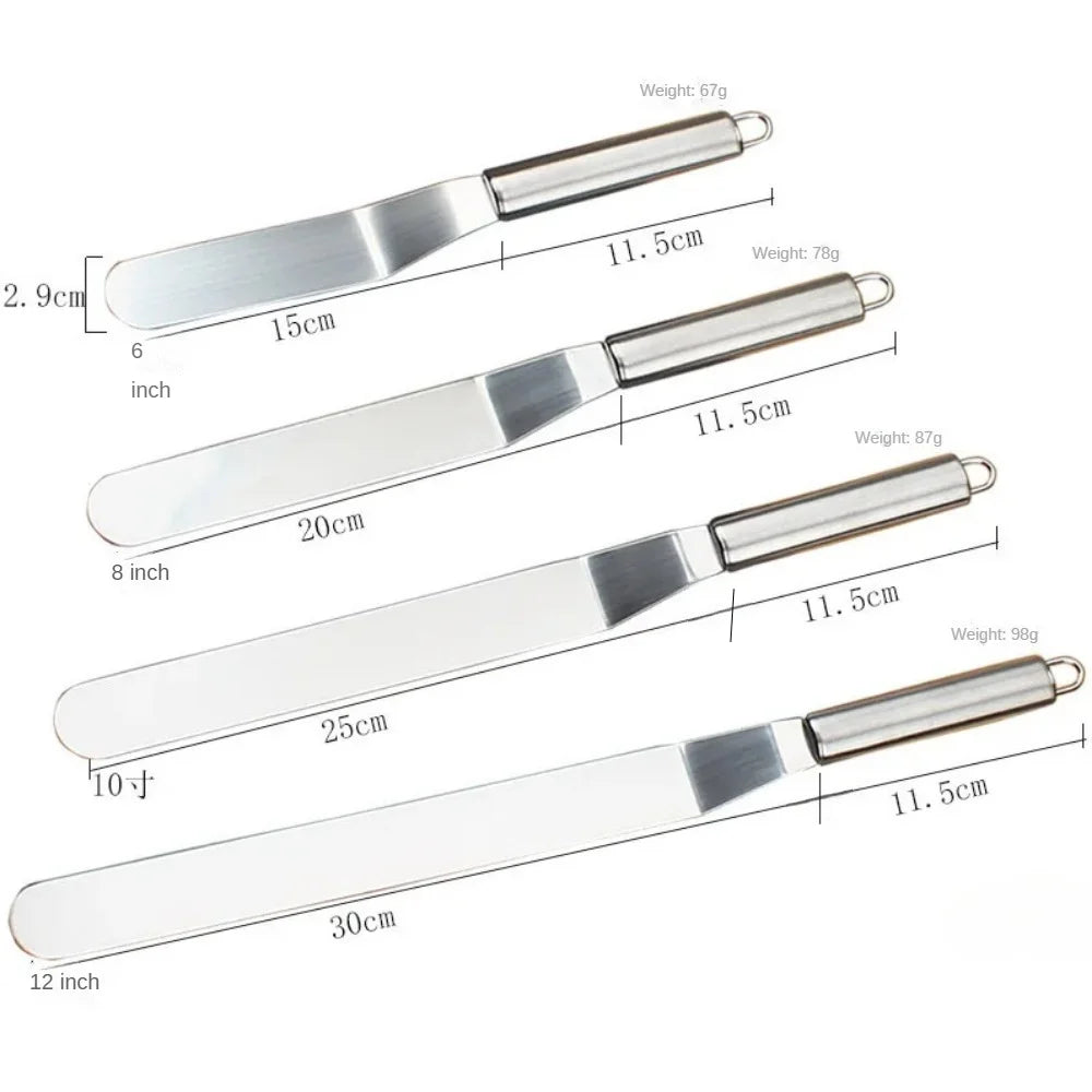 Stainless Steel Icing Spatula Set for Easy Cake Decorating - Smarsty