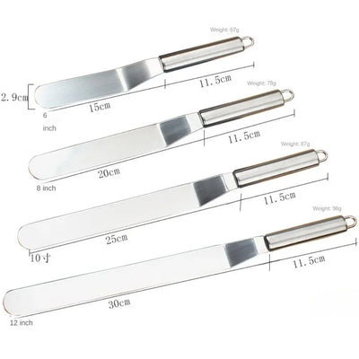 Stainless Steel Icing Spatula Set for Easy Cake Decorating - Smarsty