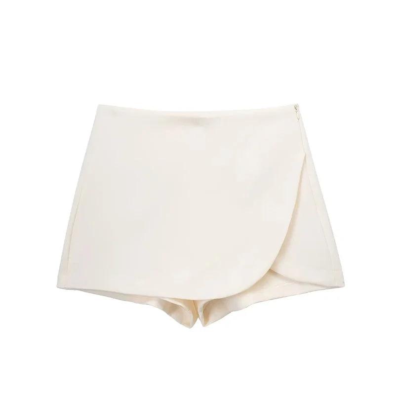 MUJER 2025 Black Mini Skirt Shorts Woman Fashion Asymmetric Skort For Women High Waist Short Skirts Woman Summer Casual Shorts - Smarsty