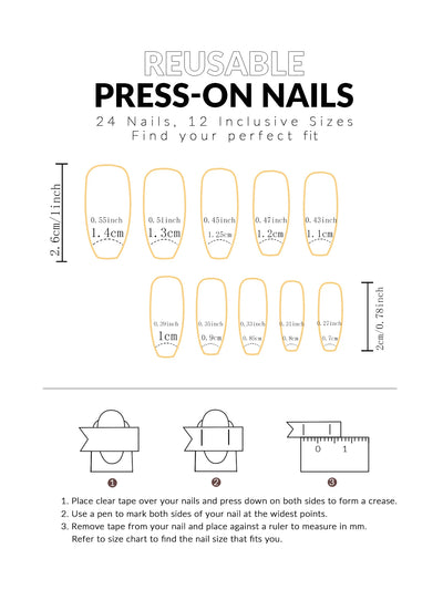 Glossy Pink Press On Nails 24pcs Full Cover Elegant Style - Smarsty