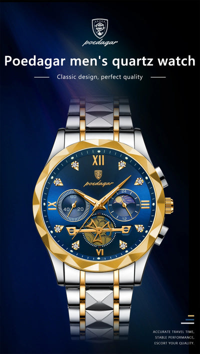Luxury Waterproof Chronograph Men's Quartz Watch - Smarsty