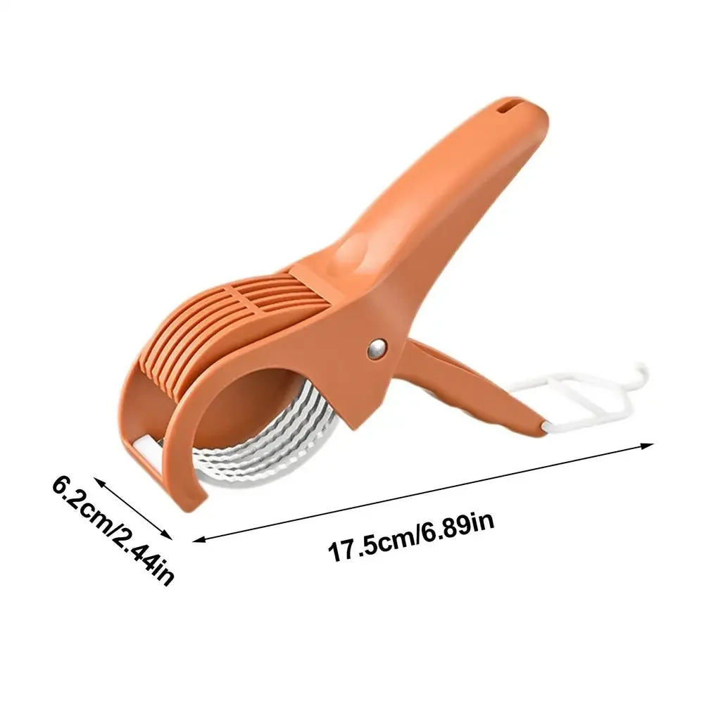 Manual Salad Chopper Stainless Steel Blades Safe Finger Guard For Fruit Vegetables Salad Kitchen Camping Portable Slicer Tool
