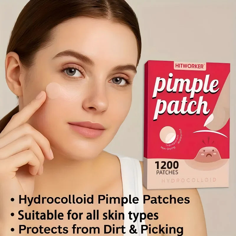 1200 pieces/set of hydrogel patches for acne coverage, suitable for both men and women, suitable for all skin types - Smarsty
