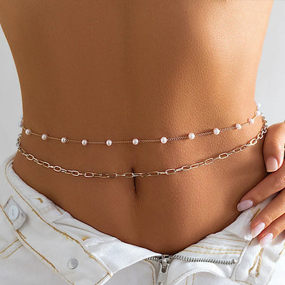 Vintage Pearl Belly Chain for Summer Fashion - Smarsty
