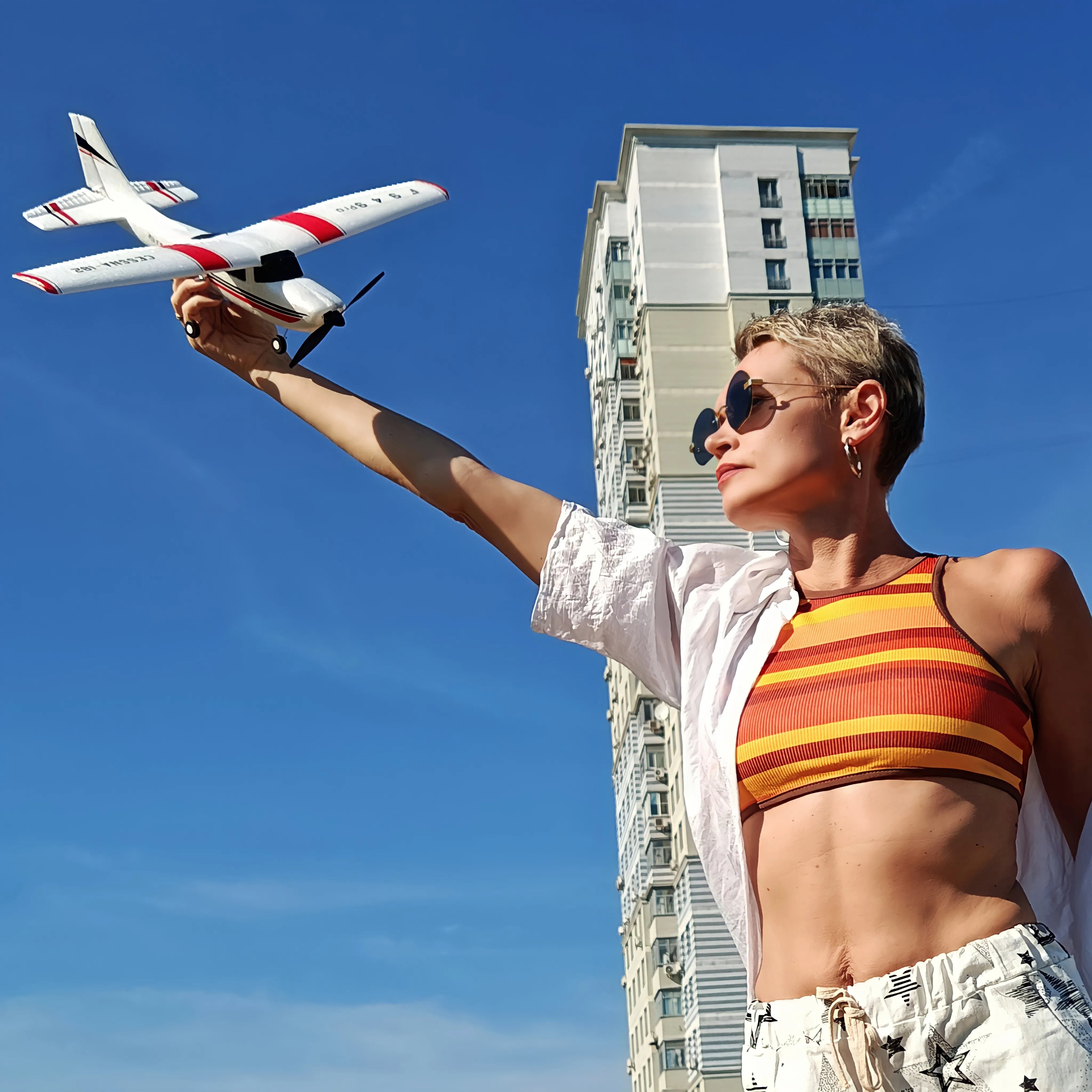 WLtoys F949 2.4G 3D6G 3Ch RC Airplane Fixed Wing Plane Outdoor Toys Drone RTF Upgrade Version Digital Servo F949S With Gyroscope - Smarsty