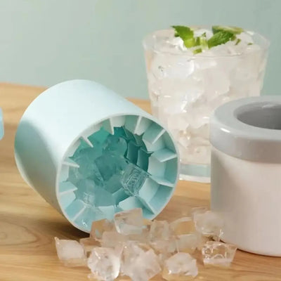 Food grade silicone cylindrical ice tray ice making mold for household kneading, ice storage box, ice cup, quick freezing (small