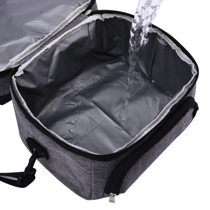 Double Insulated Lunch Bag With Adjustable Strap For Picnics - Smarsty