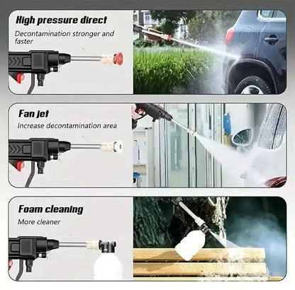 Wireless High-Voltage Cleaning Machine (Dual Electric), Portable Wireless High-Voltage Electric Car Cleaning Machine, Foam Spray Gun Car Cleaning Tool, High-Voltage Car Cleaning Water Gun, Wireless Charging Car Floor Cleaning