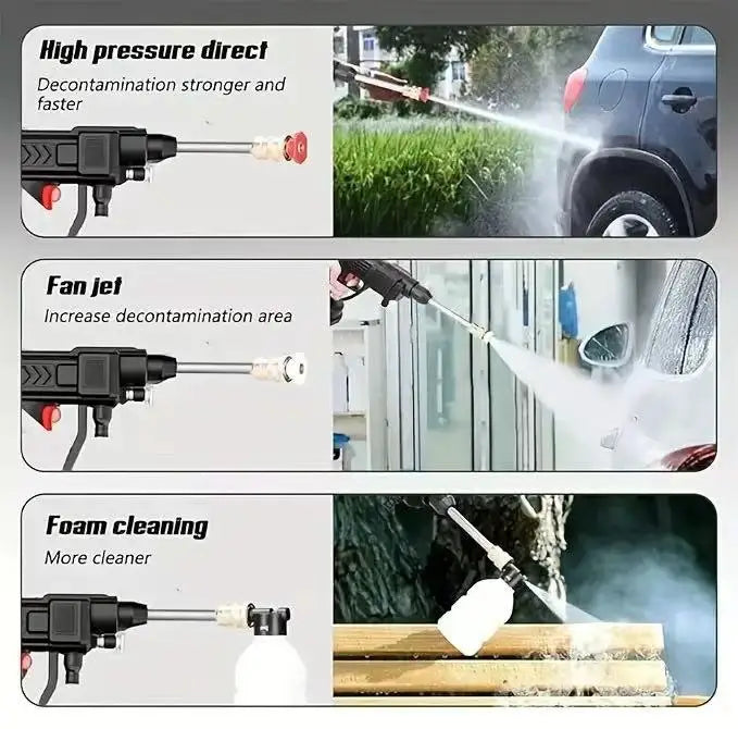 Wireless High-Voltage Cleaning Machine (Dual Electric), Portable Wireless High-Voltage Electric Car Cleaning Machine, Foam Spray Gun Car Cleaning Tool, High-Voltage Car Cleaning Water Gun, Wireless Charging Car Floor Cleaning