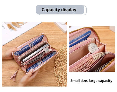 Fashion Women's Wallet Zipper Coin Purse Lady Short Clutch Purse Handbag Patchwork Leather Female Card Holder Wallet Phone Pouch - Smarsty