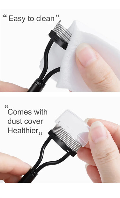 Black Foldable Eyelash Brush Comb for Perfectly Separated Lashes - Smarsty