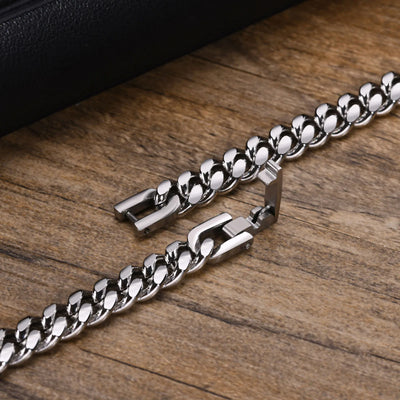 Vnox Stainless Steel Cuban Chain Bracelet for Men Women - Smarsty