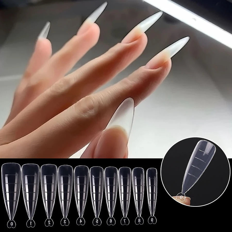100Pcs Clear Nail Extension Forms For Quick Manicure - Smarsty