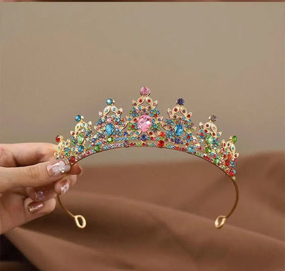 Girls Princess Crown Crystal Tiara for Dance Performance - Smarsty